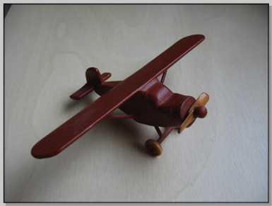 Wood Airplane 6” w, from artist’s childhood